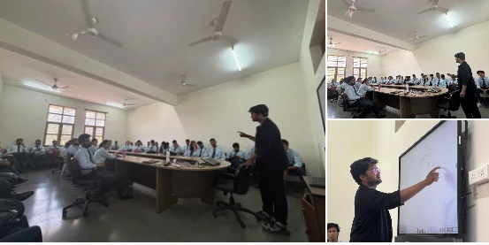 Founder during campus engagement at Uttaranchal University